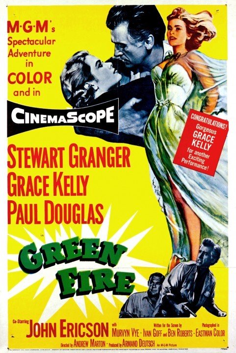 Green Fire (1954) poster